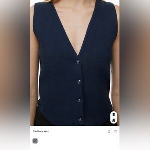 Aritzia Babaton Facilitate Knit Vest in navy